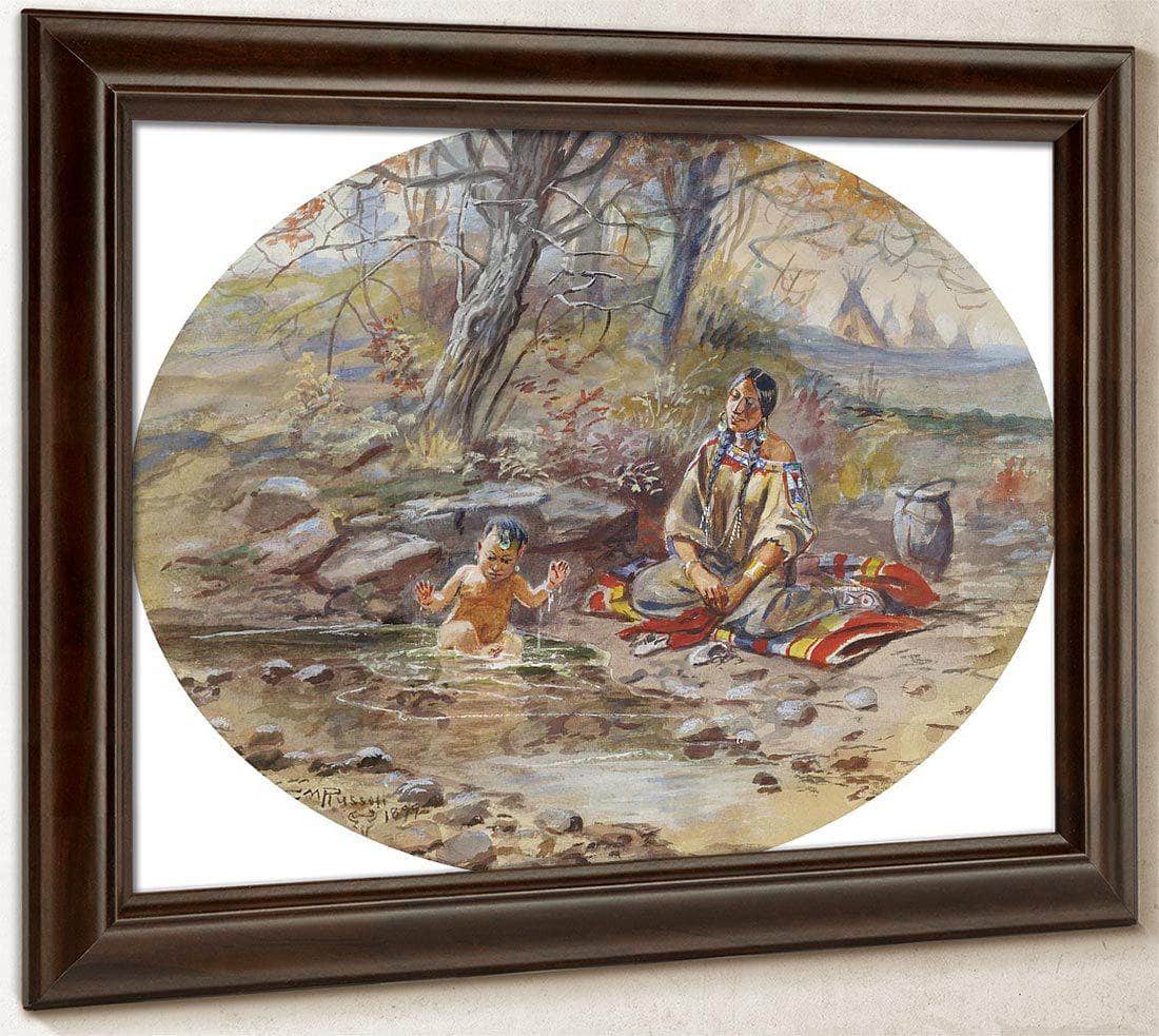 The Bath By Charles Marion Russell Fine Art Print