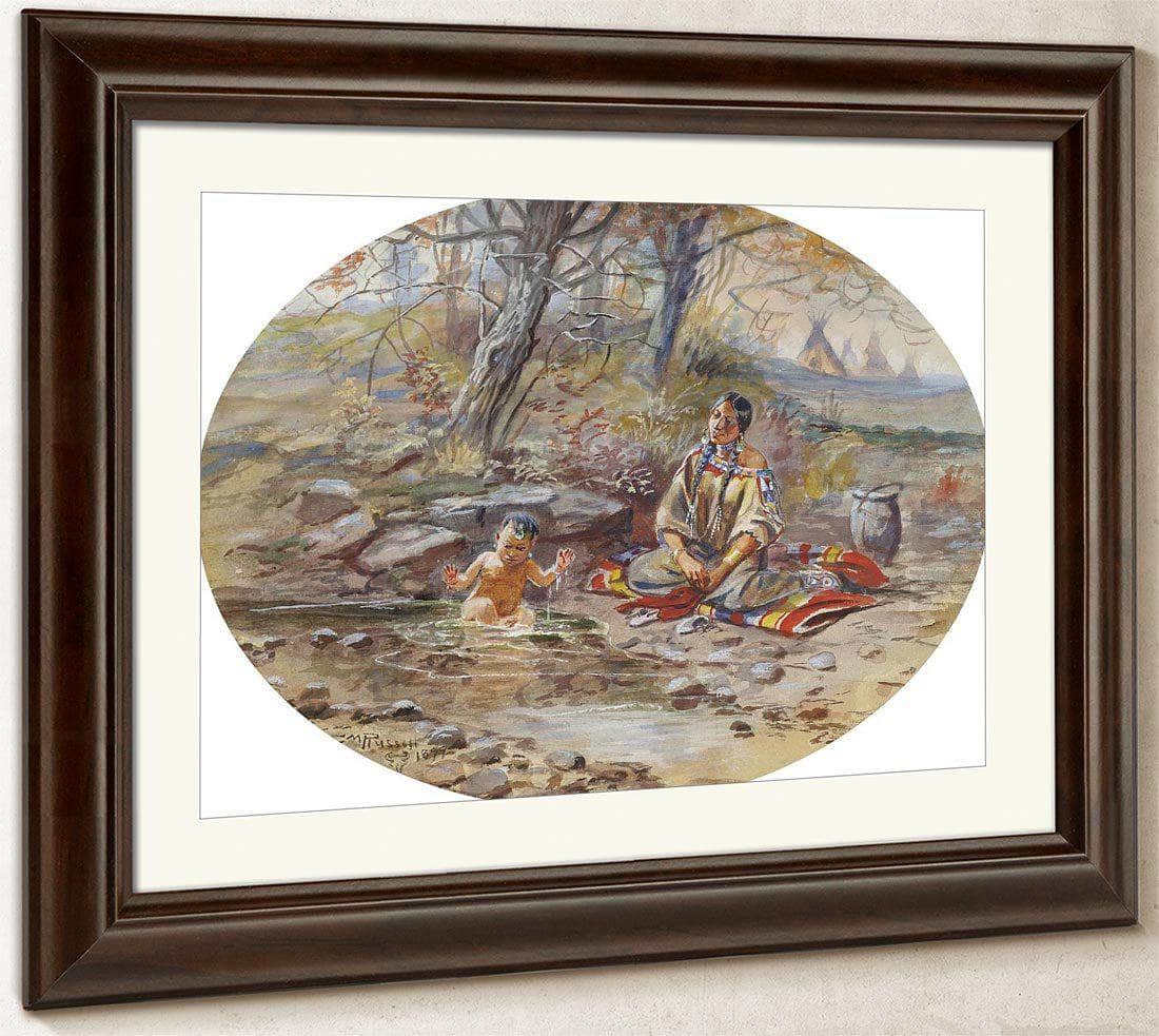 The Bath By Charles Marion Russell Fine Art Print