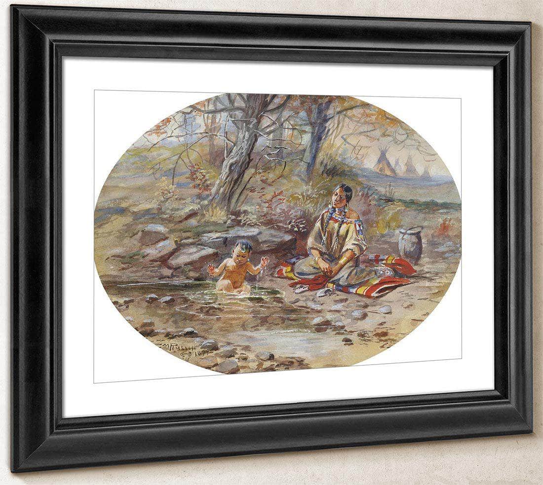 The Bath By Charles Marion Russell Fine Art Print