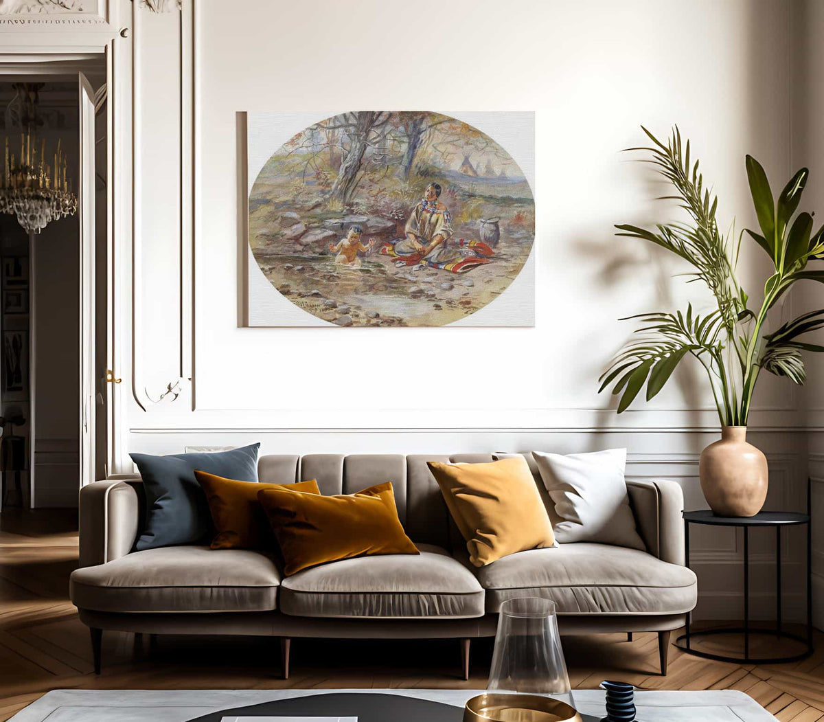 The Bath By Charles Marion Russell Fine Art Print