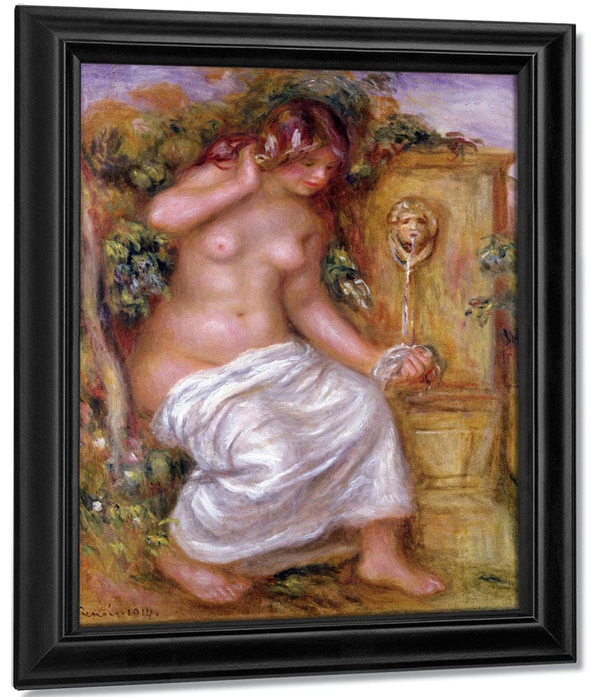 The Bather At The Fountain By Pierre Auguste Renoir Fine Art Print