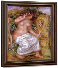 The Bather At The Fountain By Pierre Auguste Renoir Fine Art Print