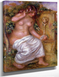 The Bather At The Fountain By Pierre Auguste Renoir Fine Art Print