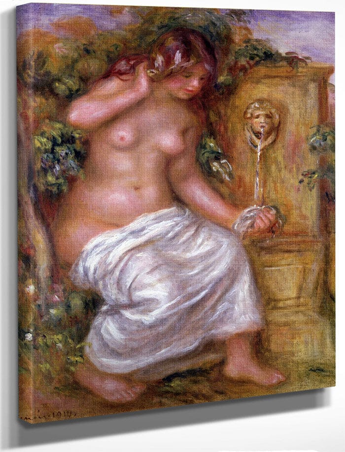 The Bather At The Fountain By Pierre Auguste Renoir Fine Art Print