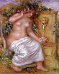 The Bather At The Fountain By Pierre Auguste Renoir Fine Art Print