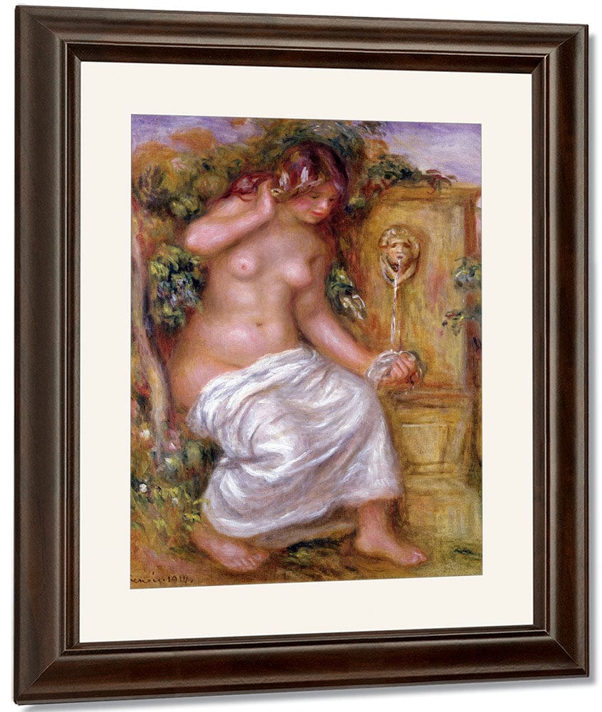 The Bather At The Fountain By Pierre Auguste Renoir Fine Art Print