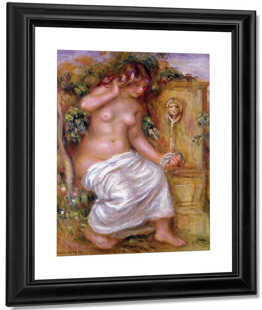 The Bather At The Fountain By Pierre Auguste Renoir Fine Art Print
