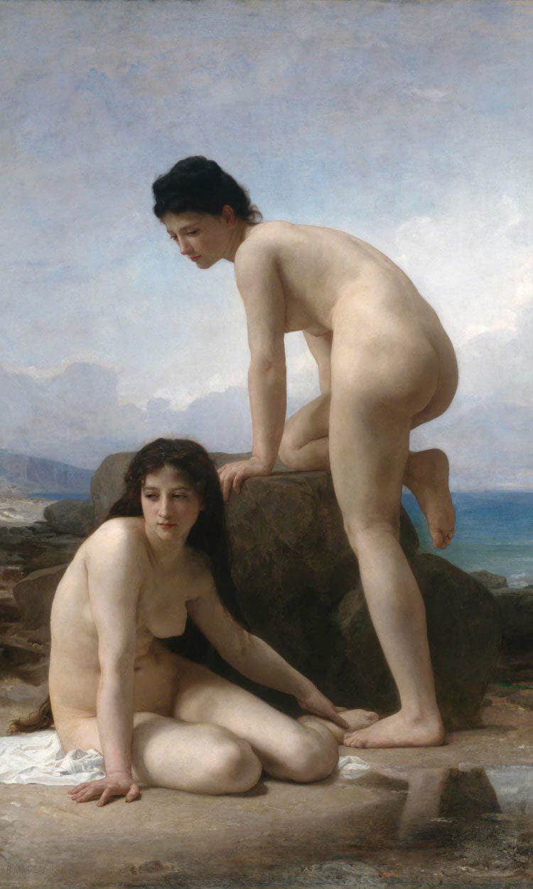 The Bathers By  Bouguereau Adolphe William Fine Art Print
