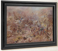 The Battle At Belly River By Charles Marion Russell Fine Art Print