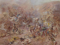 The Battle At Belly River By Charles Marion Russell Fine Art Print
