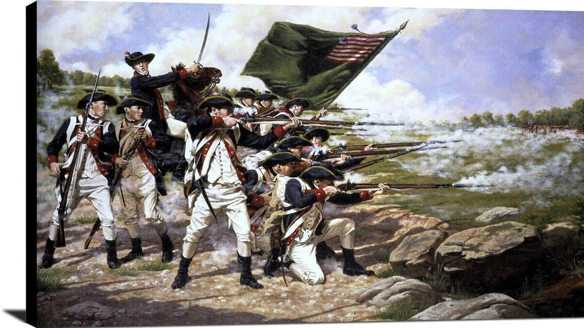 The Battle Of Long Island Painting Domenick D'andrea Canvas Art Fine Art Print