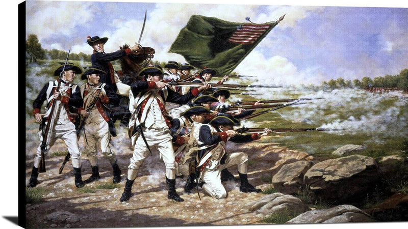 The Battle Of Long Island Painting Domenick D'andrea Canvas Art Fine Art Print