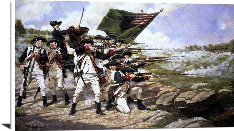 The Battle Of Long Island Painting Domenick D'andrea Canvas Art Fine Art Print