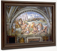 The Battle Of Ostia By Raphael Fine Art Print