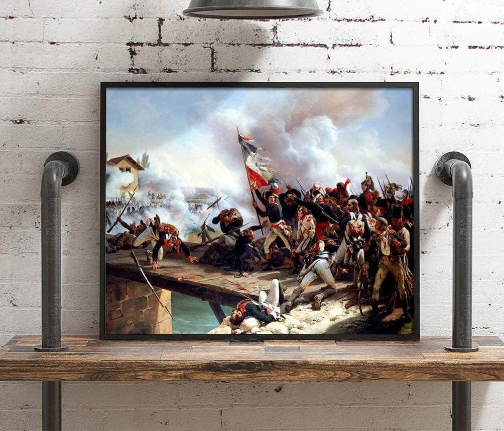 The Battle Of Pont D'arcole Painting Emile Jean Horace Vernet Canvas Art Fine Art Print