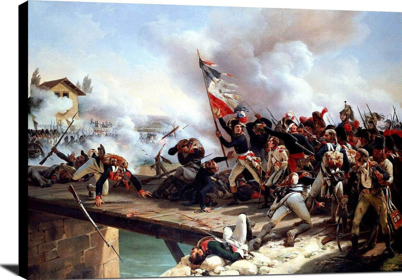 The Battle Of Pont D'arcole Painting Emile Jean Horace Vernet Canvas Art Fine Art Print