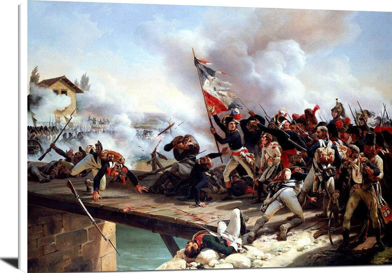 The Battle Of Pont D'arcole Painting Emile Jean Horace Vernet Canvas Art Fine Art Print