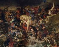 The Battle Of Taillebourg, 21St July 1242 By Ferdinand Victor Eugene Delacroix Fine Art Print