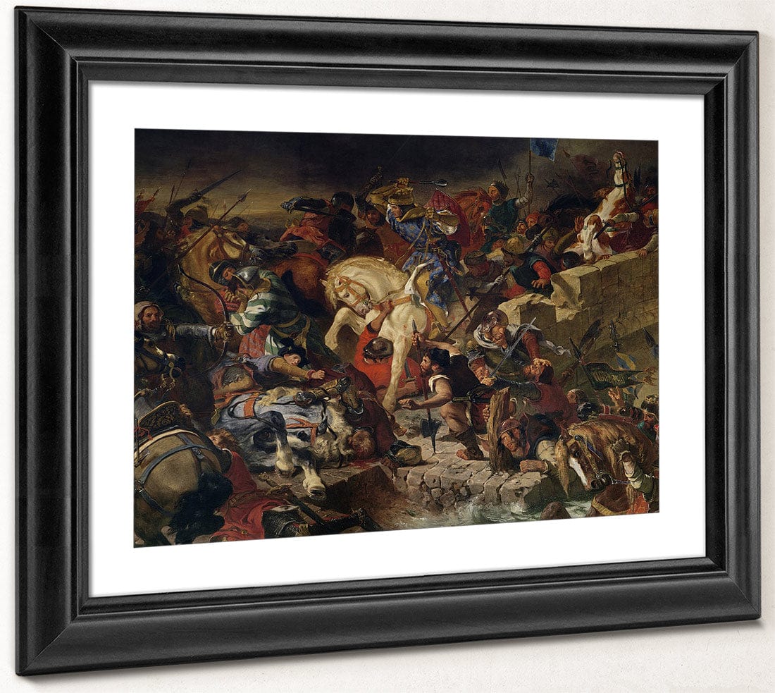 The Battle Of Taillebourg, 21St July 1242 By Ferdinand Victor Eugene Delacroix Fine Art Print