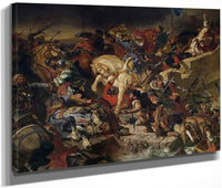 The Battle Of Taillebourg, 21St July 1242 By Ferdinand Victor Eugene Delacroix Fine Art Print