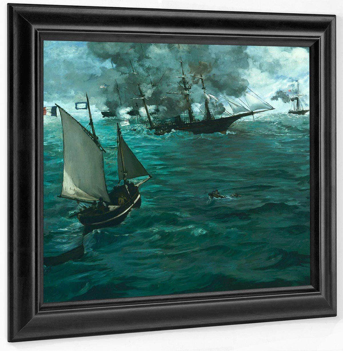 The Battle Of The Kearsarge And The Alabama By  Manet Edouard Fine Art Print
