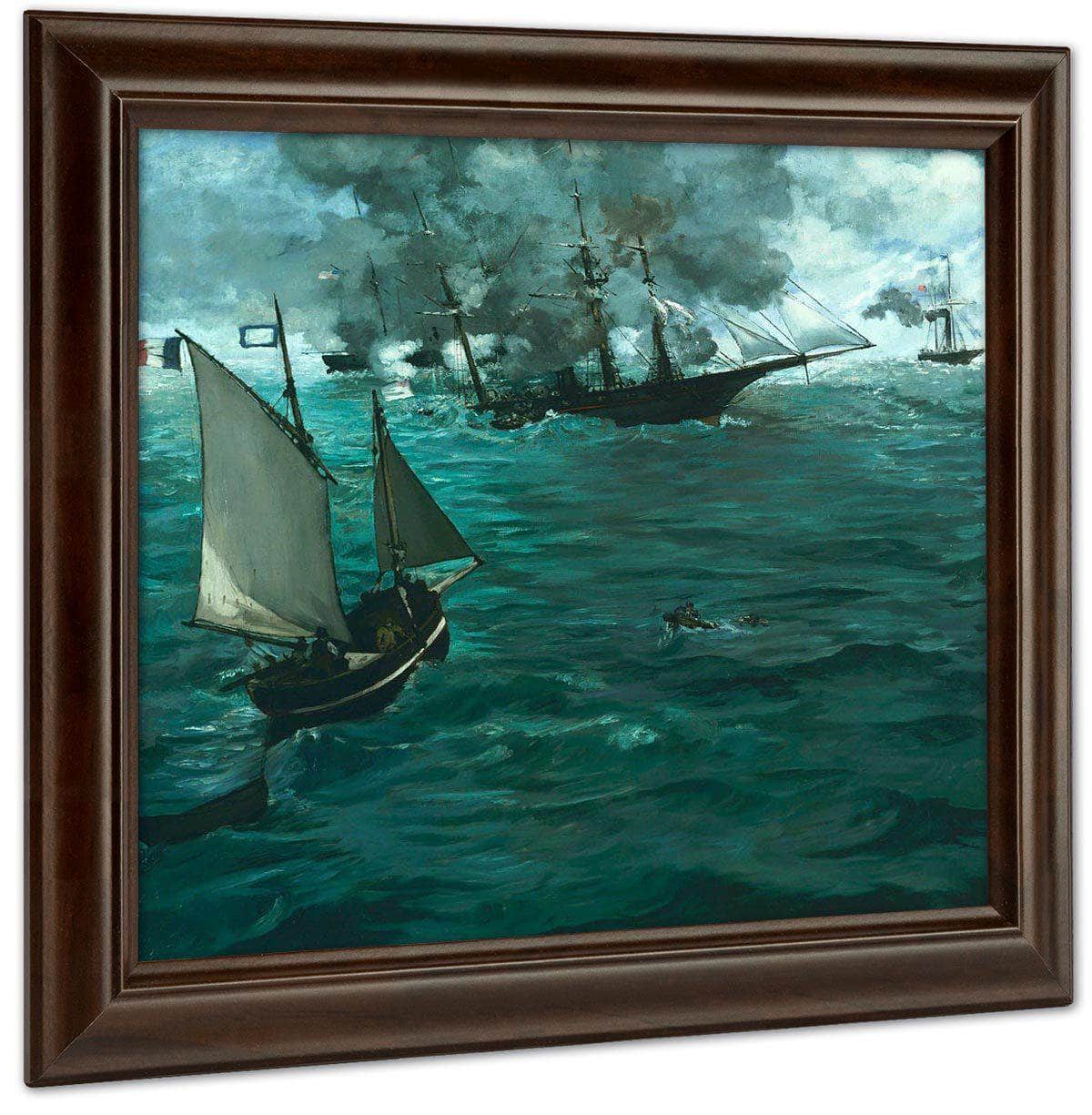 The Battle Of The Kearsarge And The Alabama By  Manet Edouard Fine Art Print