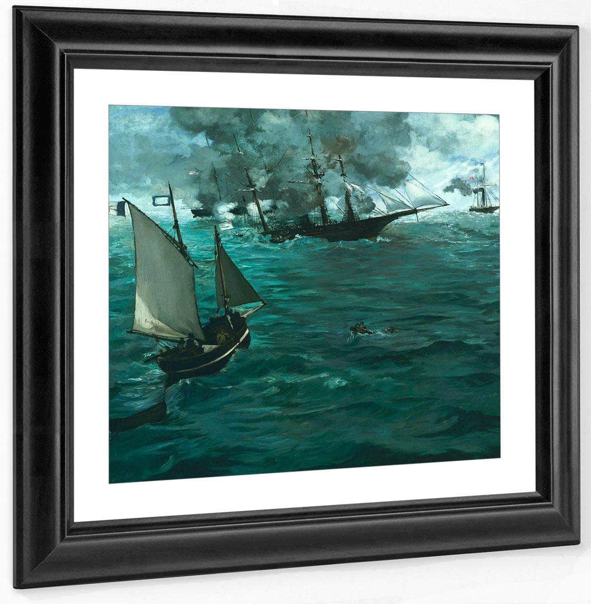 The Battle Of The Kearsarge And The Alabama By  Manet Edouard Fine Art Print