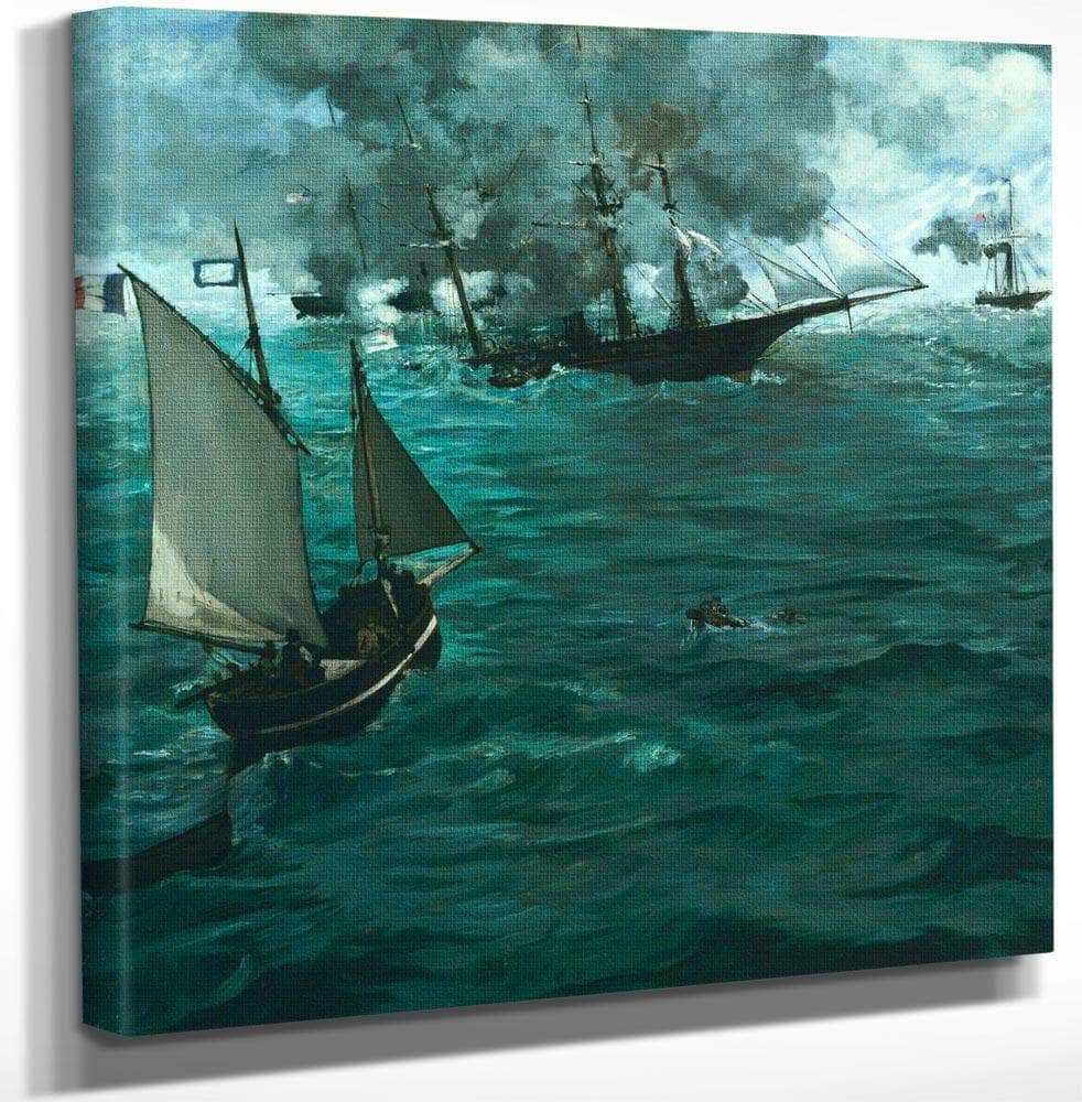 The Battle Of The Kearsarge And The Alabama By  Manet Edouard Fine Art Print