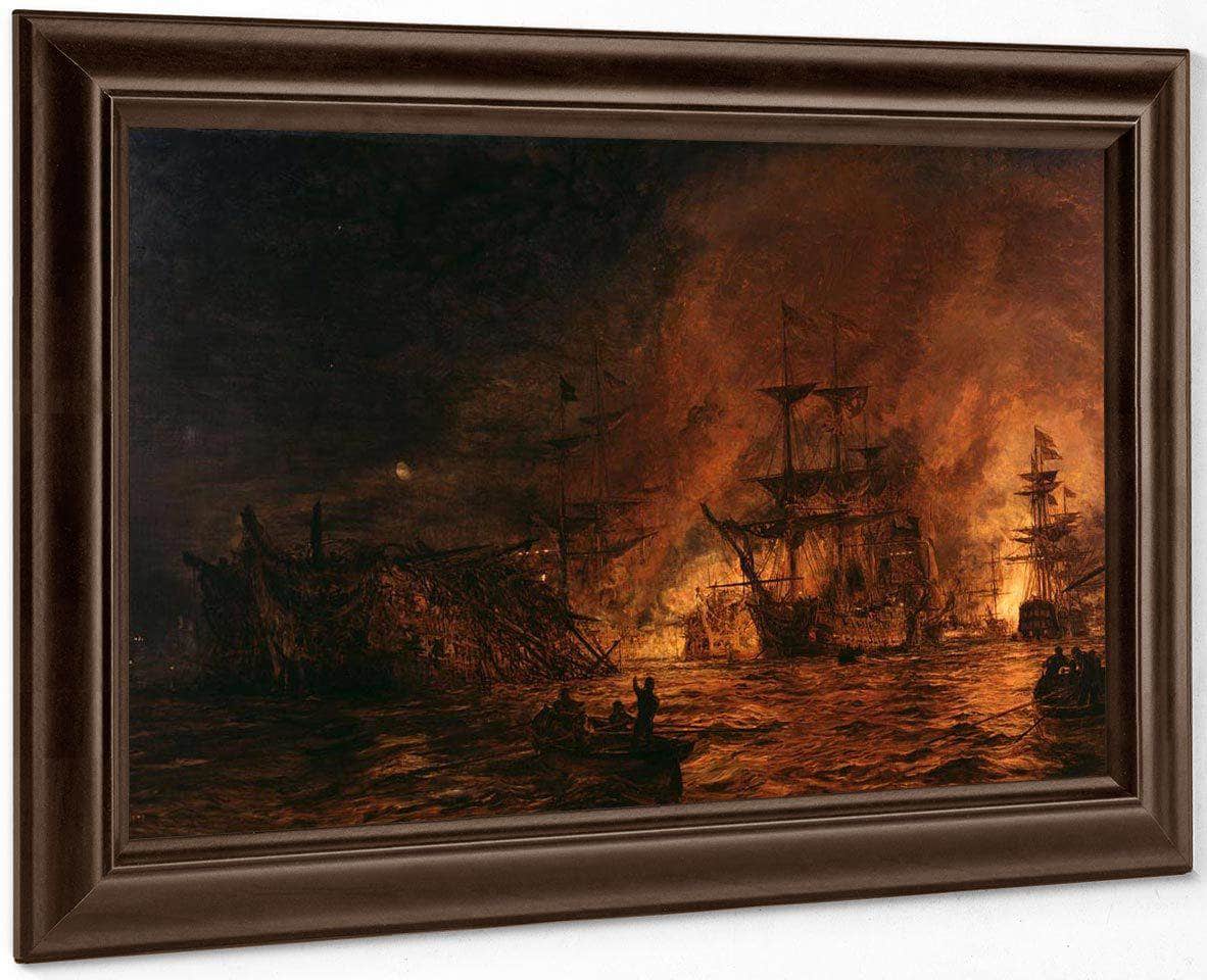 The Battle Of The Nile By William Lionel Wyllie Fine Art Print