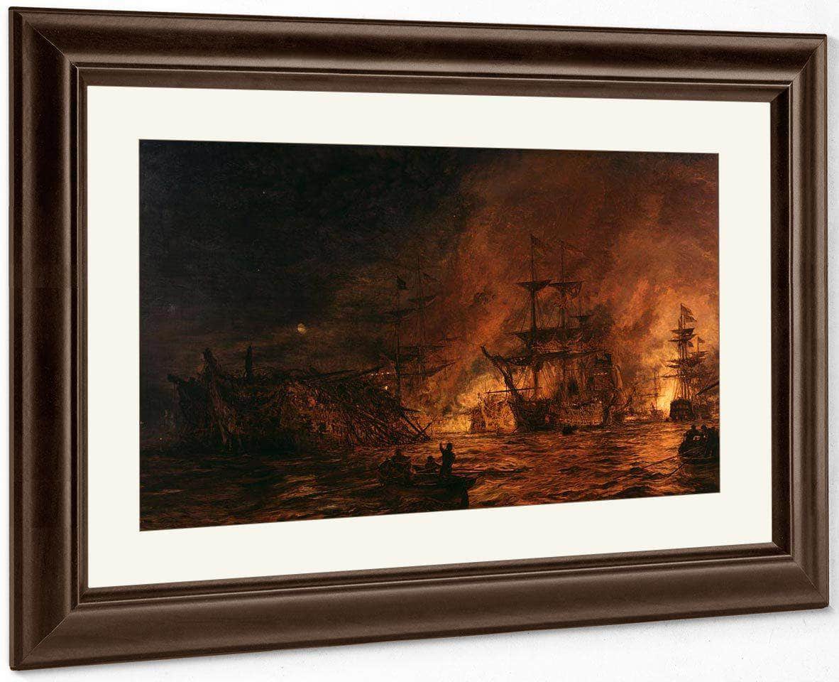 The Battle Of The Nile By William Lionel Wyllie Fine Art Print
