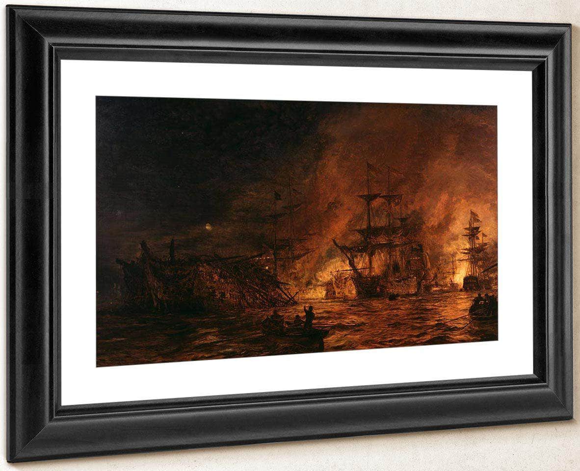 The Battle Of The Nile By William Lionel Wyllie Fine Art Print