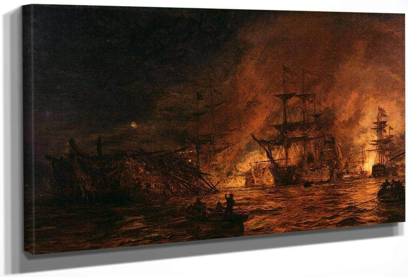 The Battle Of The Nile By William Lionel Wyllie Fine Art Print