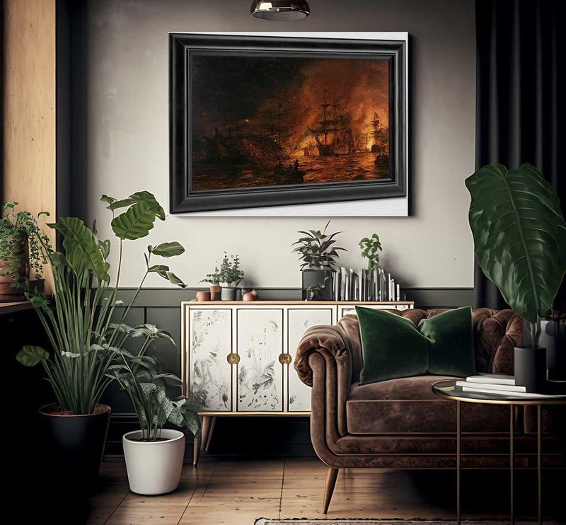 The Battle Of The Nile By William Lionel Wyllie Fine Art Print