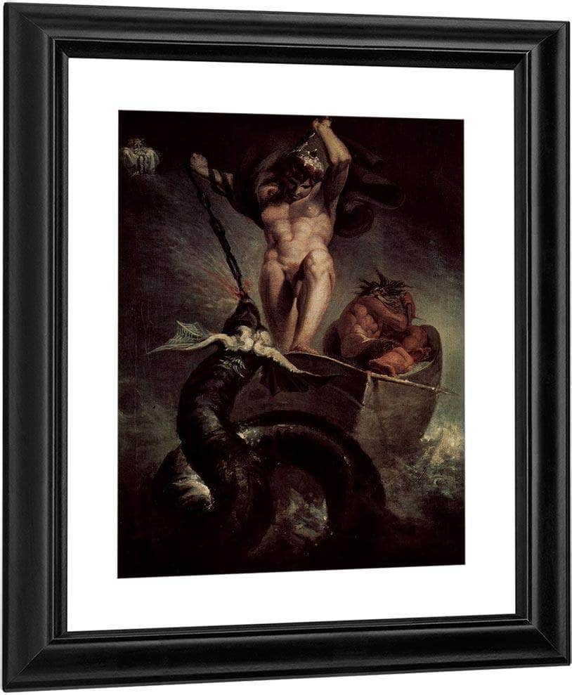 The Battle Of Thor With The Serpent Of Midgard By Henry Fuseli Fine Art Print