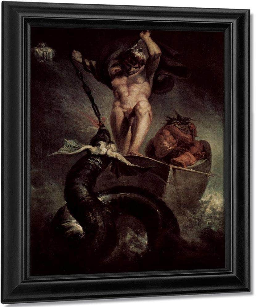 The Battle Of Thor With The Serpent Of Midgard By Henry Fuseli Fine Art Print