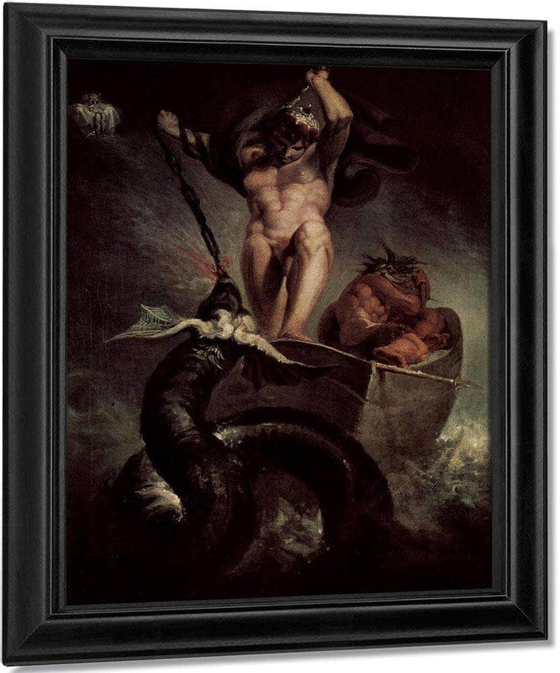 The Battle Of Thor With The Serpent Of Midgard By Henry Fuseli Fine Art Print