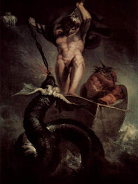 The Battle Of Thor With The Serpent Of Midgard By Henry Fuseli Fine Art Print