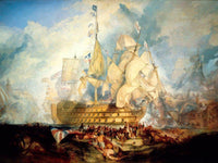 The Battle Of Trafalgar 1824 2 By Joseph Mallord William Turner Fine Art Print