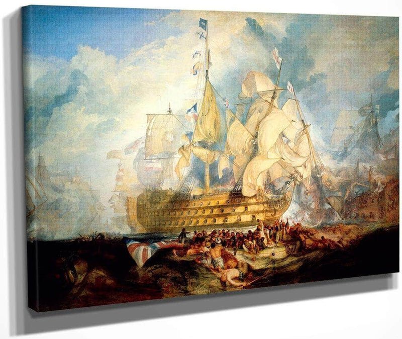 The Battle Of Trafalgar 1824 2 By Joseph Mallord William Turner Fine Art Print