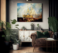 The Battle Of Trafalgar 1824 2 By Joseph Mallord William Turner Fine Art Print