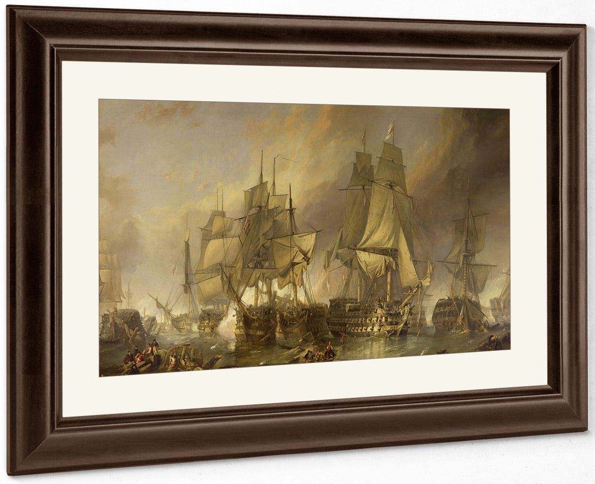The Battle Of Trafalgar By William Clarkson Stanfield Fine Art Print