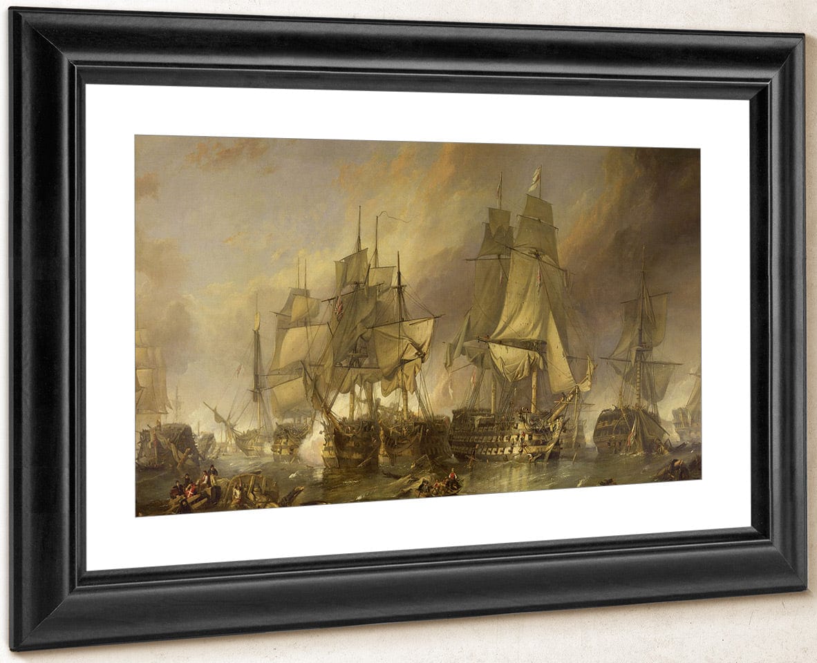 The Battle Of Trafalgar By William Clarkson Stanfield Fine Art Print