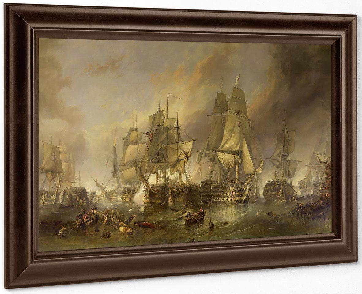 The Battle Of Trafalgar By William Clarkson Stanfield Fine Art Print