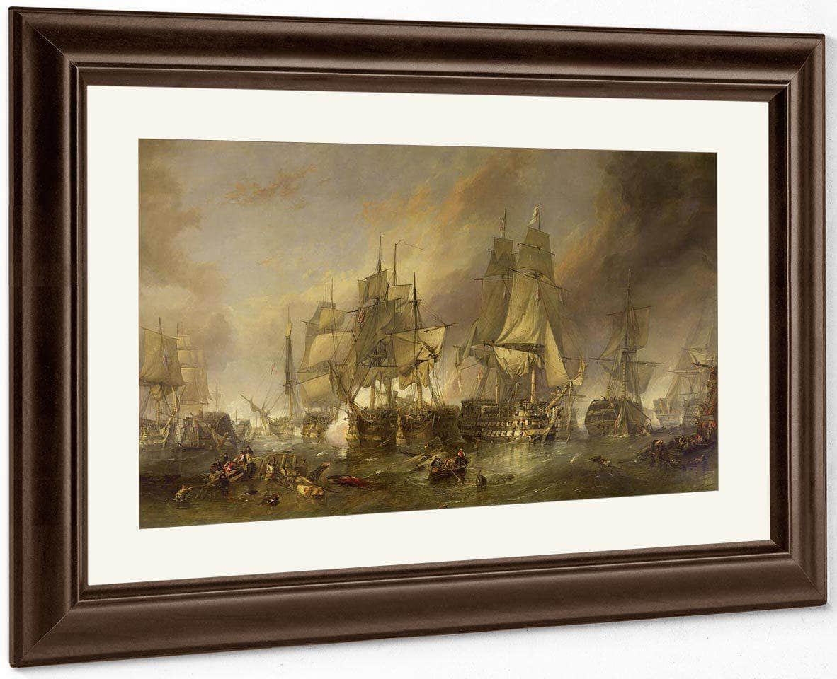 The Battle Of Trafalgar By William Clarkson Stanfield Fine Art Print