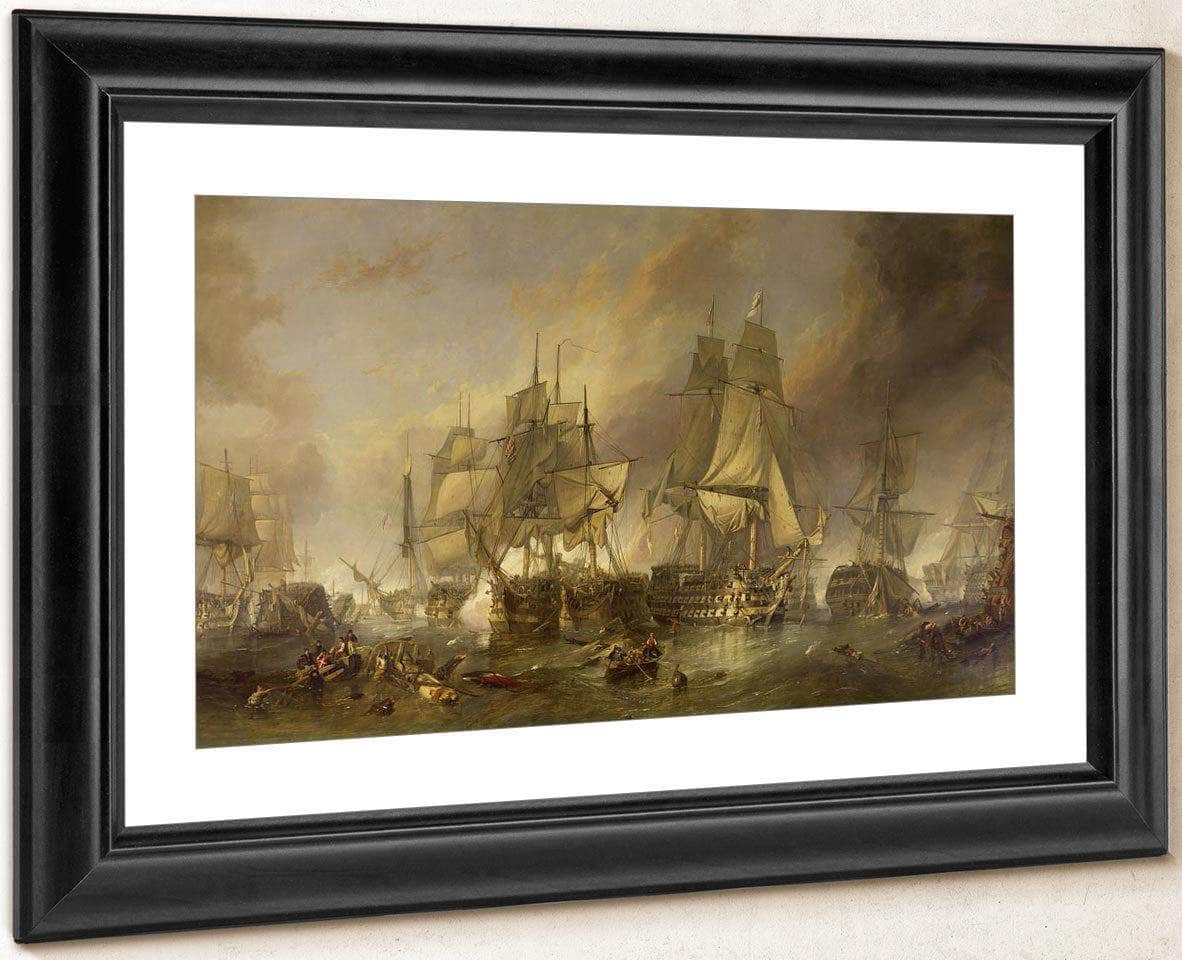 The Battle Of Trafalgar By William Clarkson Stanfield Fine Art Print