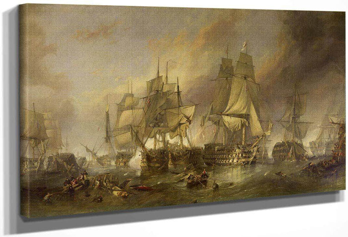 The Battle Of Trafalgar By William Clarkson Stanfield Fine Art Print