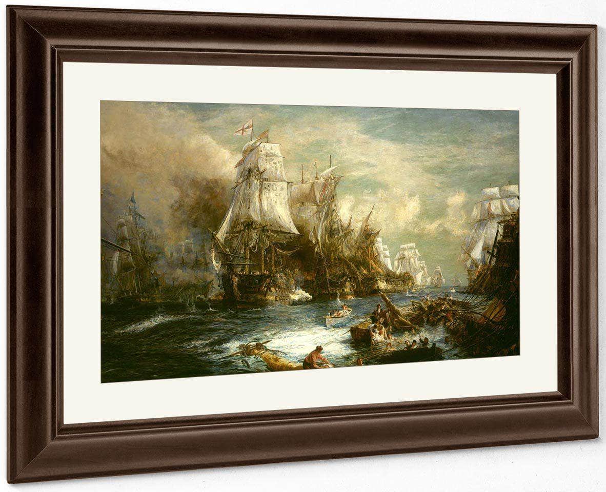 The Battle Of Trafalgar By William Lionel Wyllie Fine Art Print