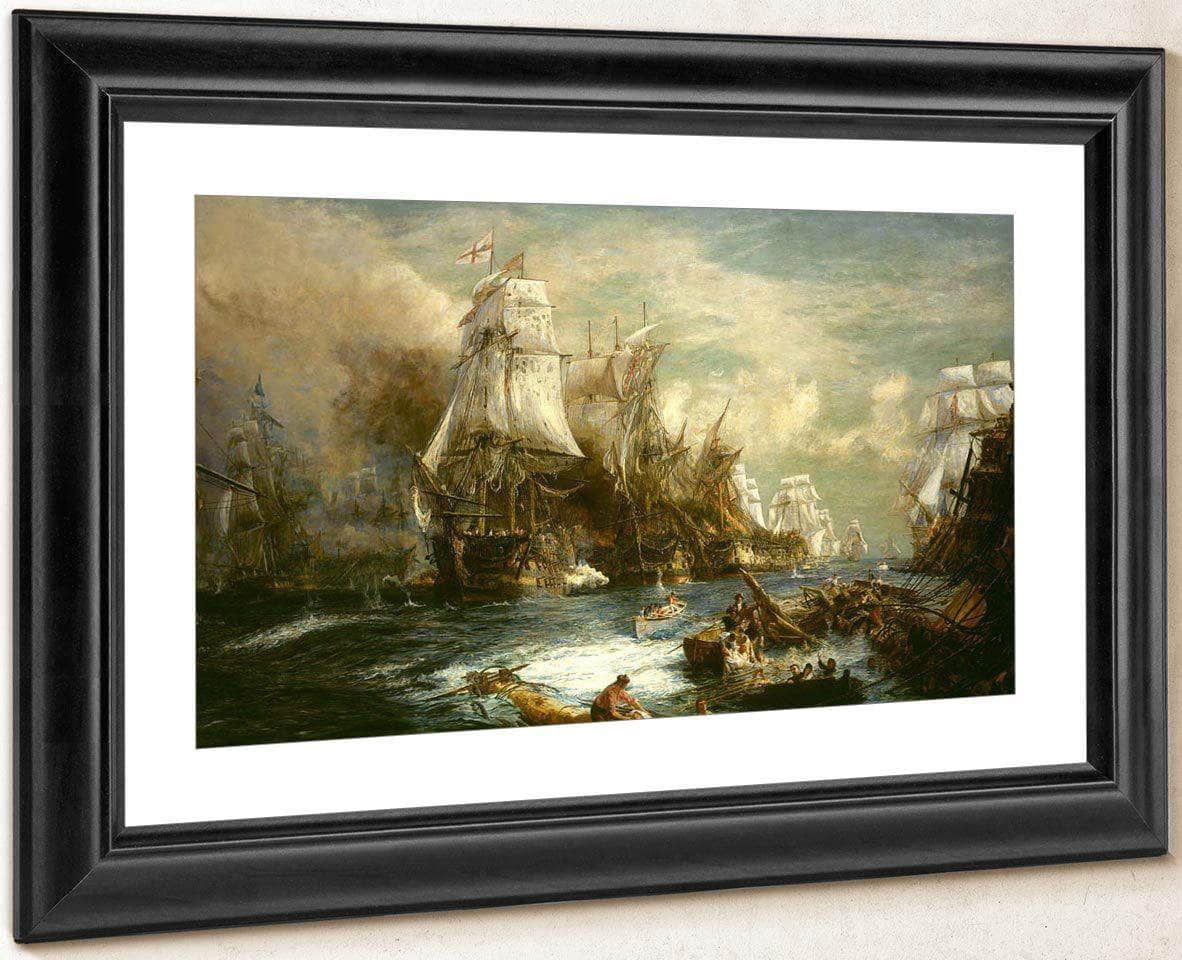 The Battle Of Trafalgar By William Lionel Wyllie Fine Art Print