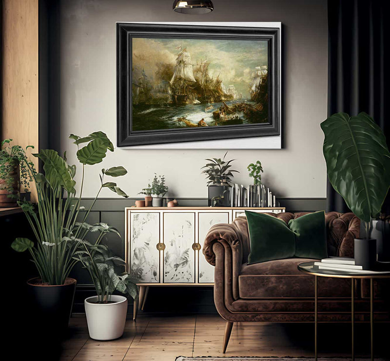 The Battle Of Trafalgar By William Lionel Wyllie Fine Art Print