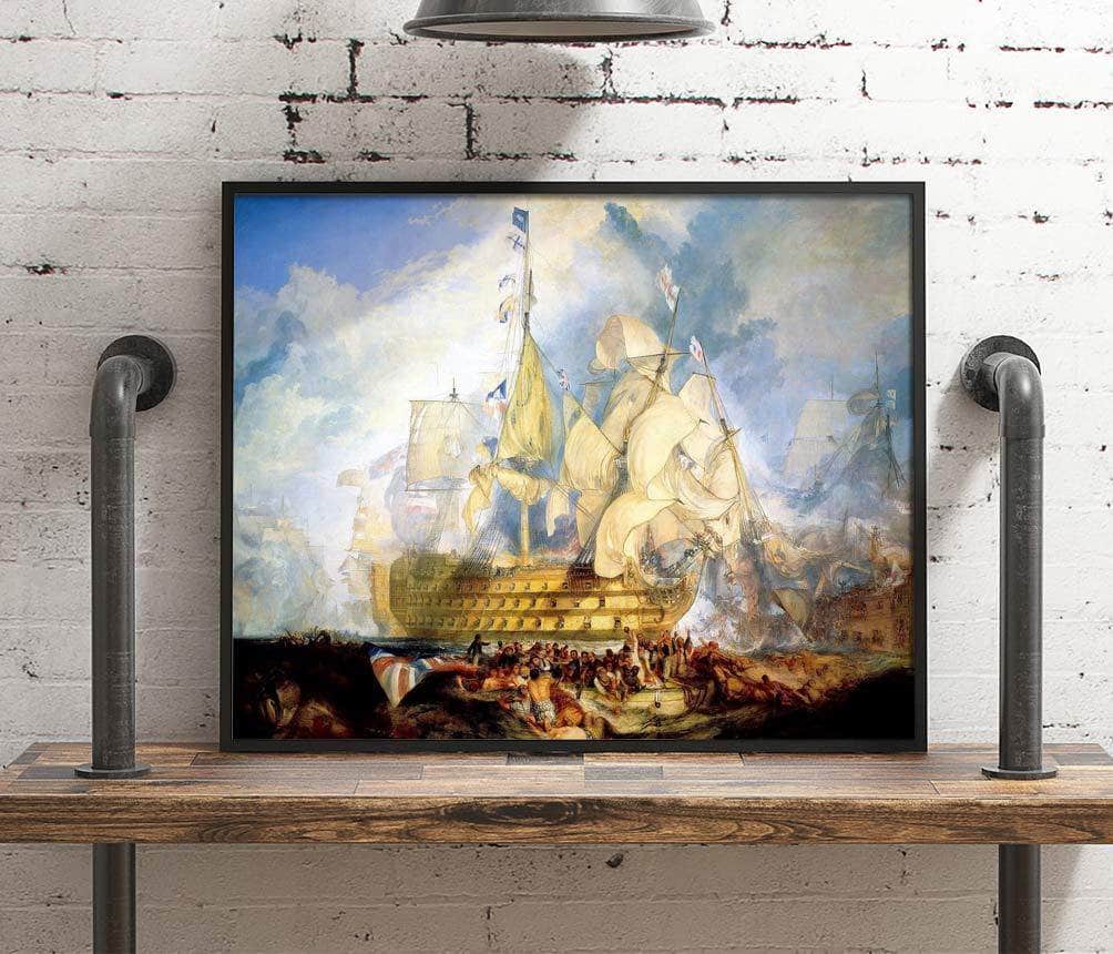 The Battle Of Trafalgar Painting As Depicted Joseph Turner Canvas Art Fine Art Print